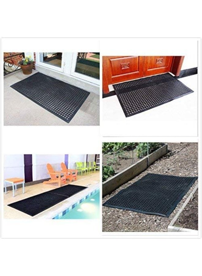 سجادة أرضية مطاطية شديدة التحمل، متعددة الاستخدامات، سميكة، بتصميم أصلي، مناسبة لمداخل الشقق، ردهات المباني، المكاتب، الحمامات، تصميم مانع للانزلاق، مقاس 40 × 60 سم - Image 5